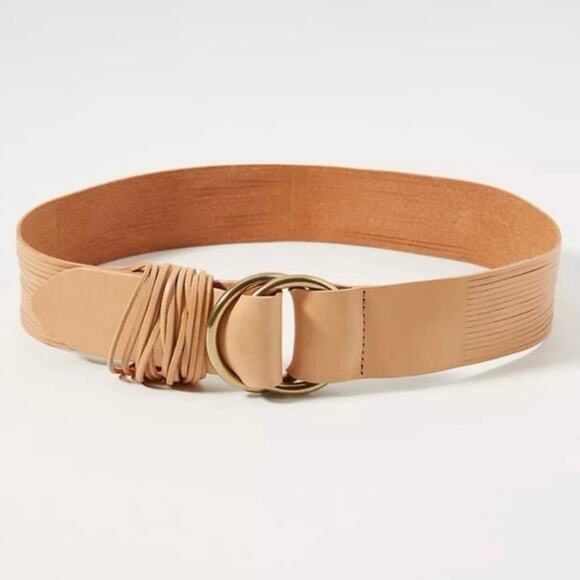 Anthropologie Tonya Double O-Ring Belt Tan - Picture 1 of 3